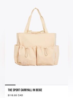 Beige Sport Carryall Tote